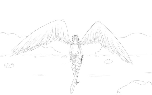 angel of darkness hentai angel art darkness pre lineart enviisage