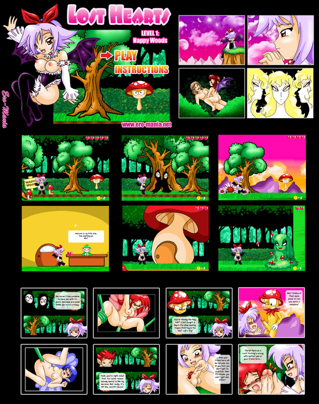 fairy in the forest hentai fairy game hair breasts tentacle blue red wings mushroom ebc forest succubus purple ribbon