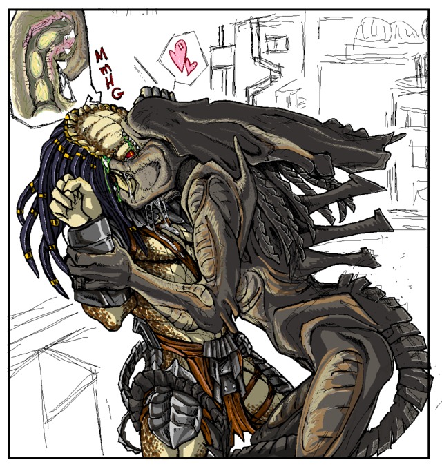 hentai and alien porn hentai porn alien aliens cartoon dcd predator yautja xenomorph predalien