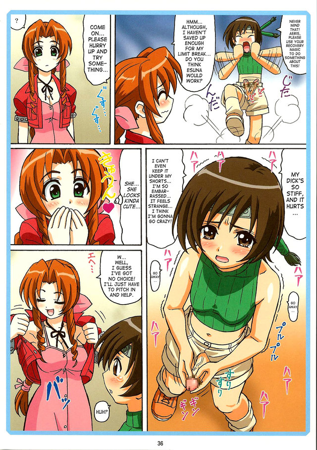 aerith gainsborough hentai comic dick yuffie grows