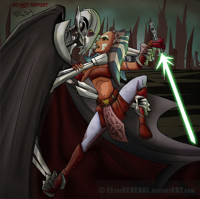 ahsoka hentai gallery art colored ahsoka elthegeneral grievous chokes