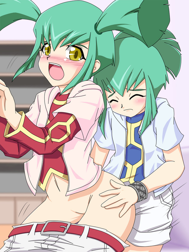 akiza hentai hentai siblings incest hair blush cartoon yugioh green shota straight loli twintails takappe luca lua
