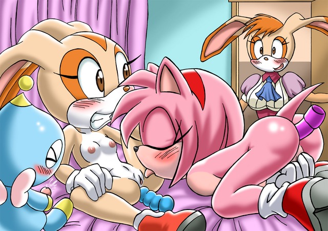 amy rose e hentai amy sonic team entry cream rose rabbit bbmbbf chao cheese