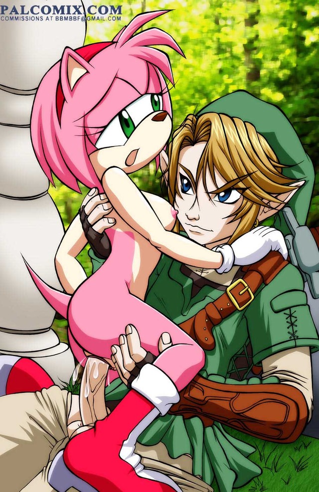 amy sonic hentai link from naked amy crossover sonic team twilight princess legend rose edf palcomix zelda