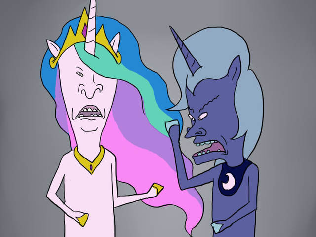 beavis and butthead hentai original little artist photos crossover pony friendship magic luna celestia beavis butthead ablubhead