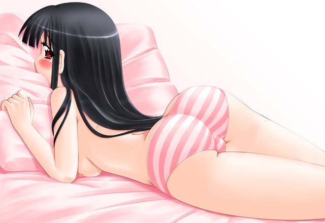 black hair hentai hentai ecchi pictures album pic lusciousnet panties lingerie striped fav