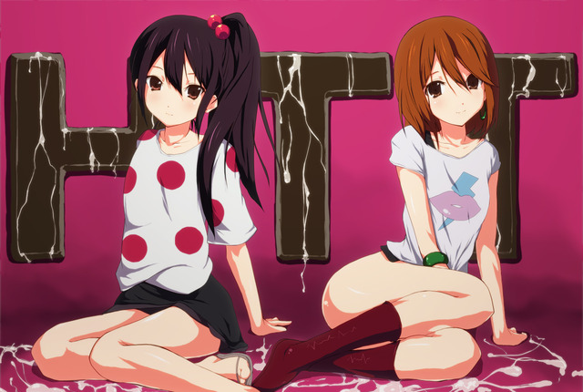 black hair hentai black hair eyes long brown boots azusa cream konachan members yui mat hirasawa nak