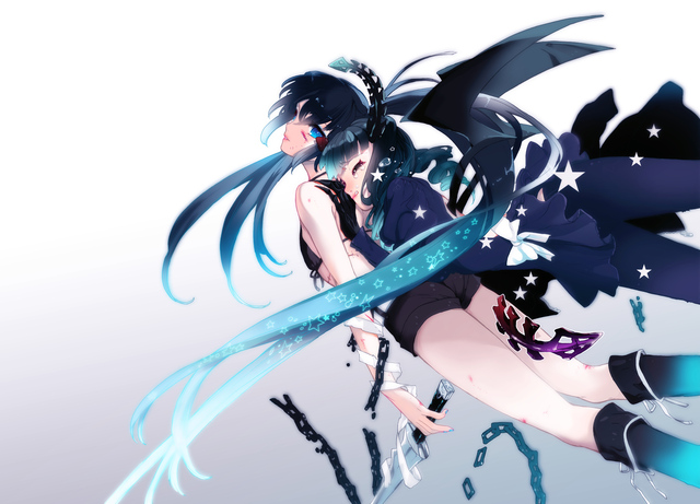 black rock shooter hentai search black sword underwear weapon blood label miku bra rock wings konachan yomi shooter takanashi chain kuroi yuriko mato kkk zatsune