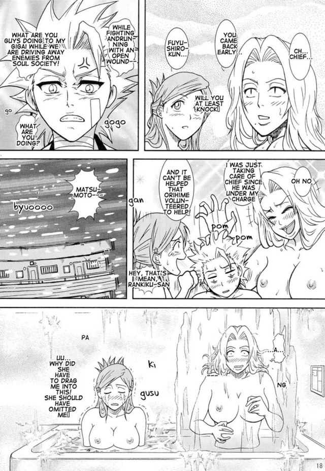 bleach hentai page blonde onsen scene bleach shinigami