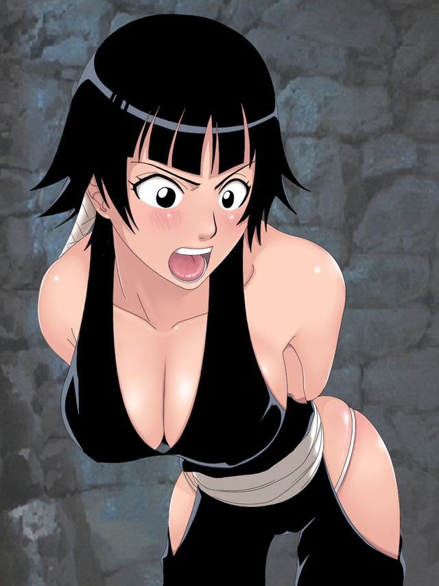 bleach soi fon hentai black hair breasts large cleavage eyes bleach soifon jiisuke ecda