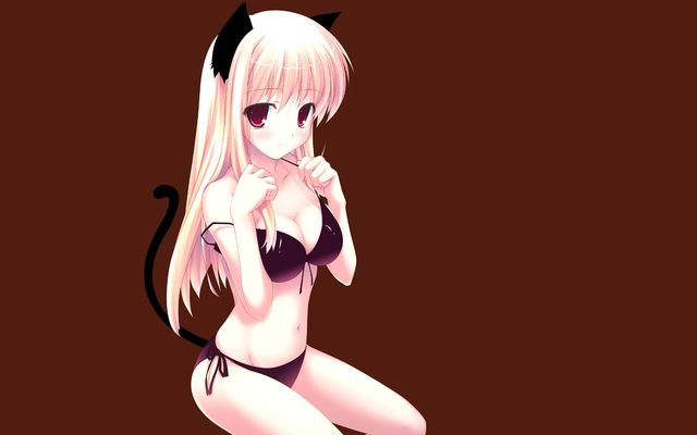 blonde hair hentai hentai albums tail blonde galleries hair breasts tagme eyes categorized part brown more red bikini animal ears swimsuit catgirl rise