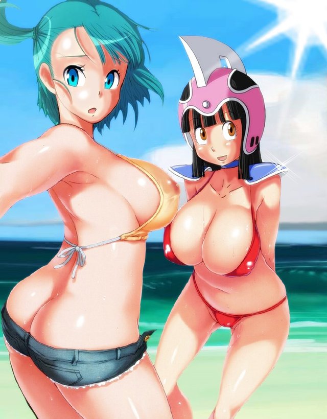 bulma and trunks hentai search bulma original beach media chichi deviantart clebersan