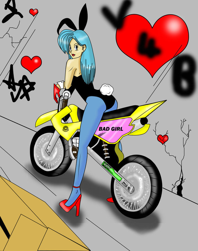 bulma and vegeta hentai bulma art bunny biker scarybulma