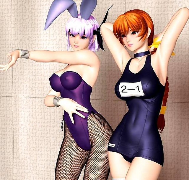 dead or alive hentai hentai page school dead nipples ayane horizontal bunny alive animal ears swimsuit one piece erect pantyhose kasumi fishnets polygon bunnysuit