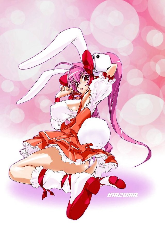 di gi charat hentai girls breasts ayane bunny animal ears docking angry asymmetrical