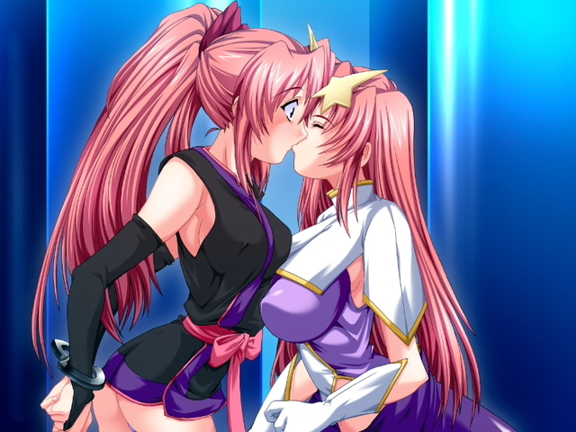 gundam seed/destiny hentai bdsm yuri game girls bondage kiss gundam seed multiple destiny handcuffs cuffs