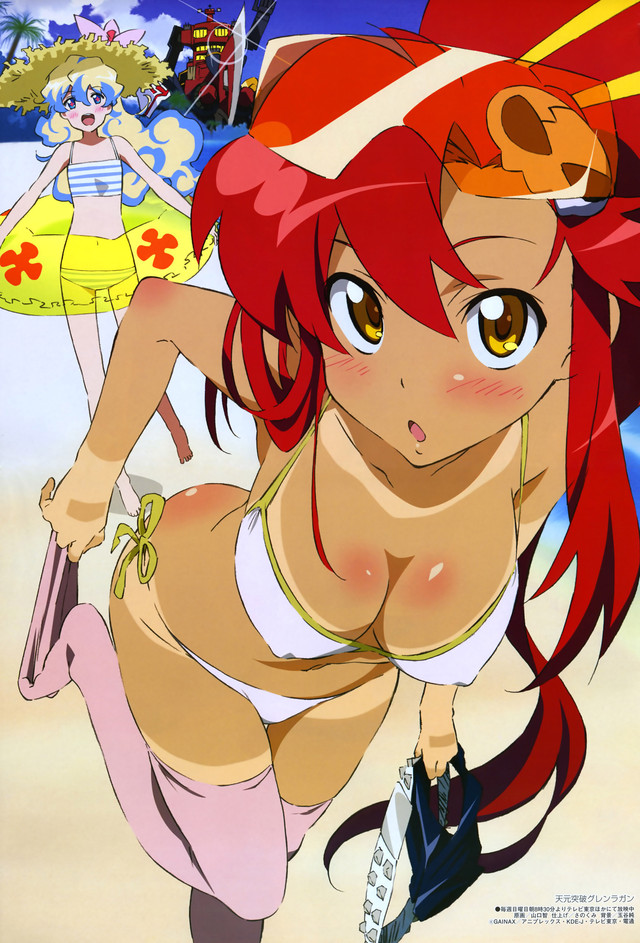 gurren-lagann hentai gallery misc beach bikini pinup disappearing yoko ritona xix littners