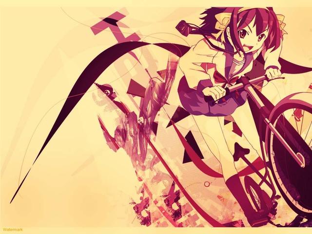 haruhi hentai anime hentai wallpaper wallpapers wild ride haruhi bike