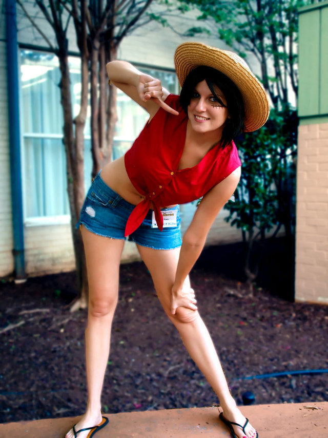 kaiba hentai cosplay luffy feminine pinkicycle