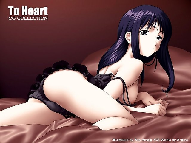 lying hentai hentai page black hair ass breasts wallpaper blue eyes bottomless heart solo panties lingerie lying back strap slip looking stomach zan camisole serika kurusugawa jirow garyuu