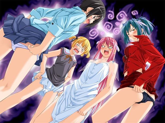 multiple girls hentai panty school girls uniform tagme dfc pull undressing panties multiple