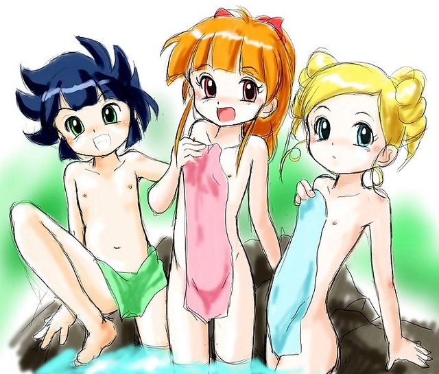 power puff girls z hentai bath momoko clothes akatsutsumi