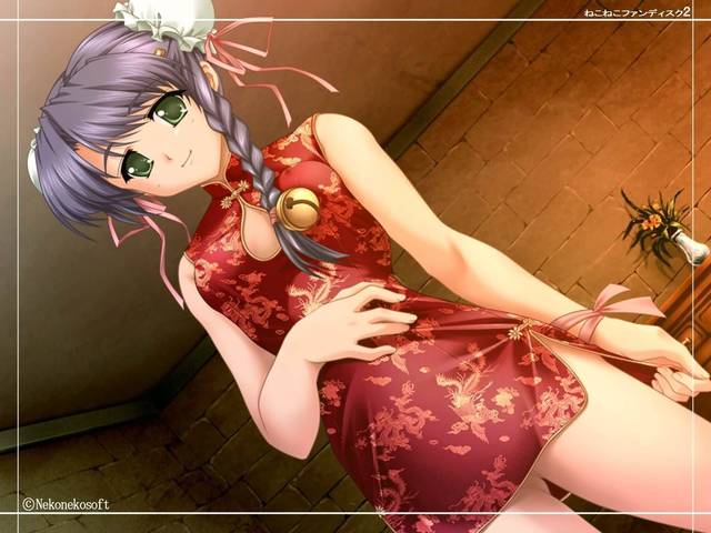 purple hair hentai anime hentai albums ecchi girls best hair eyes part dress green chinese purple cyberbabes