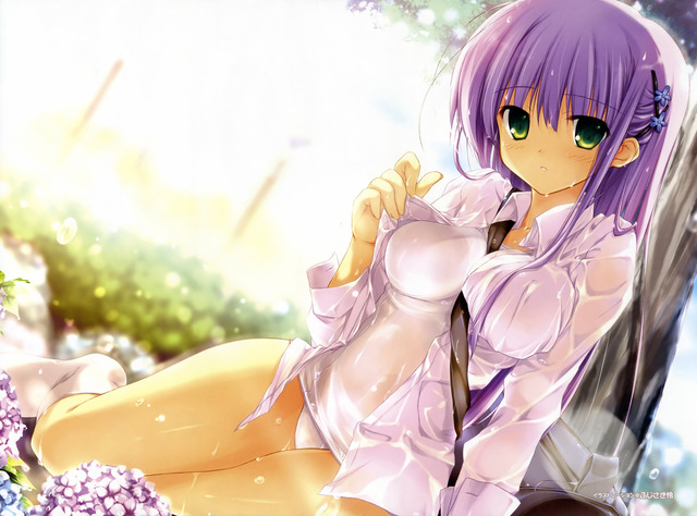 purple hair hentai anime hentai albums pictures hair see through purple wet posing hashbrowns var