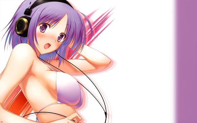 purple hair hentai anime hentai girl hair sexy wallpaper hot beat bikini purple music metroid samus background headphones erosuit