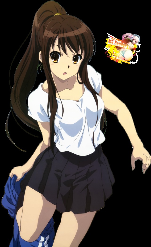 suzumiya haruhi no yuuutsu hentai ecchi render renders haruhi suzumiya yuuutsu