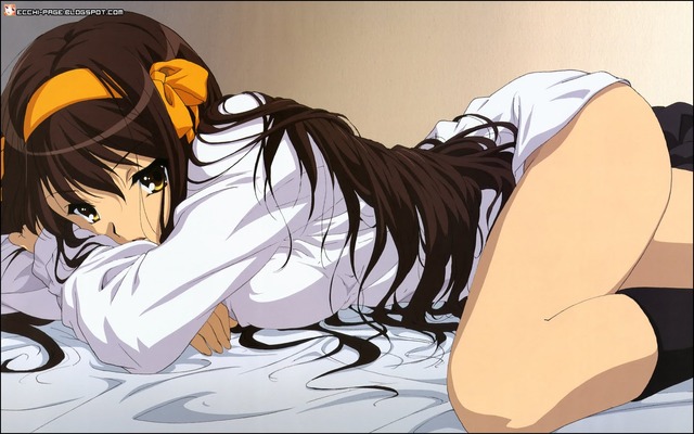 suzumiya haruhi no yuuutsu hentai ecchi wallpapers dress shirt haruhi suzumiya yuuutsu