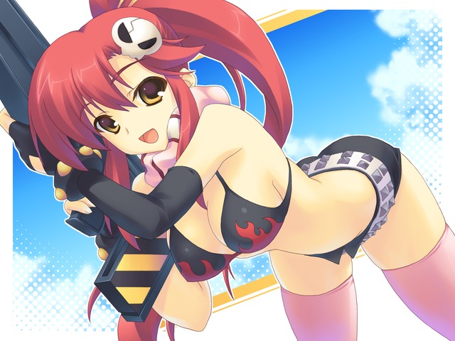 thighhighs hentai hentai game media gurren lagann yoko