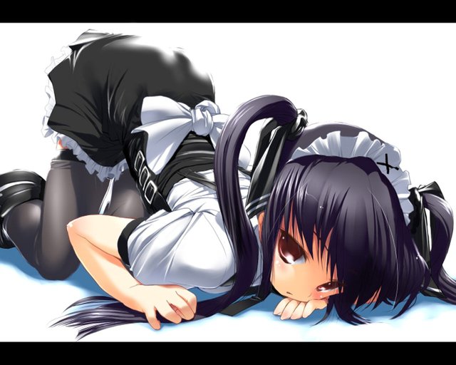 twintails hentai black maid hair eyes brown thighhighs konachan loli twintails pangya kooh