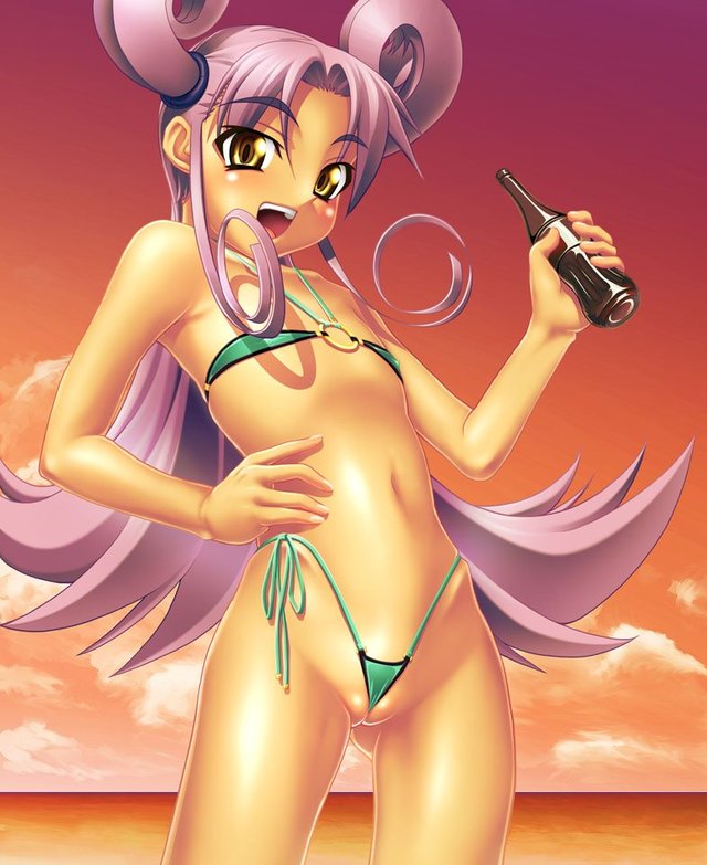 uchuu no stellvia hentai hair eyes cde bikini swimsuit yellow loli purple cameltoe flat uchuu chest rinna stellvia kazamatsuri micro