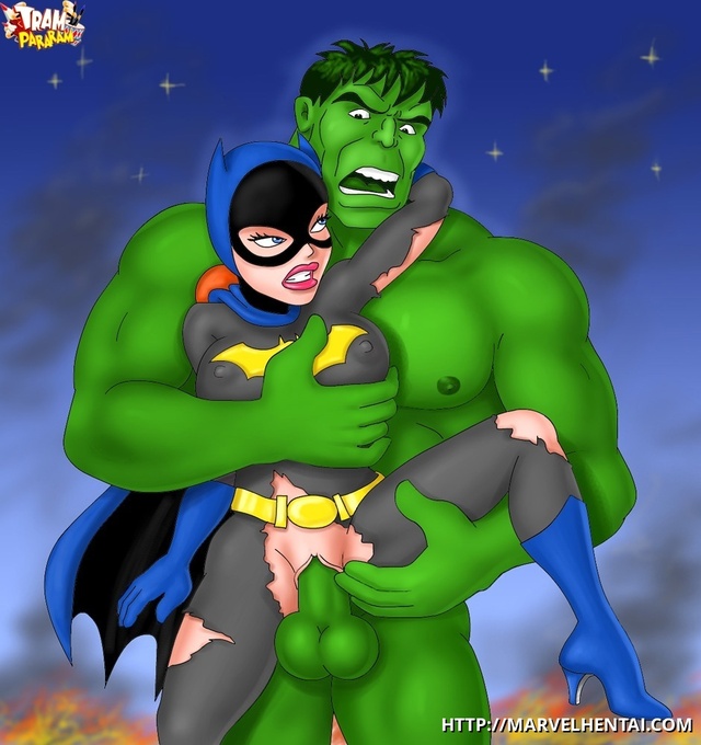 cartoon avenger hentai girl busty sexy doll hulk nailed bat