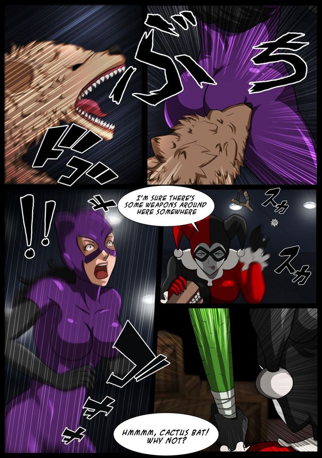 catwoman hentai comics pictures album city catwoman superheroes lusciousnet tagged harley quinn catfight gotham quin