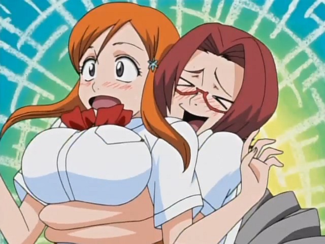 chizuru hentai bleach orihime chizuru grabs