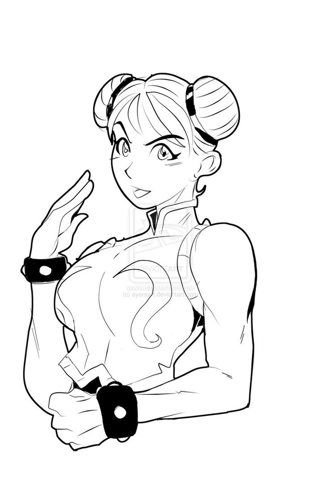 chun li ryu hentai manga pre digital morelikethis photoshop drawing chun ayersart