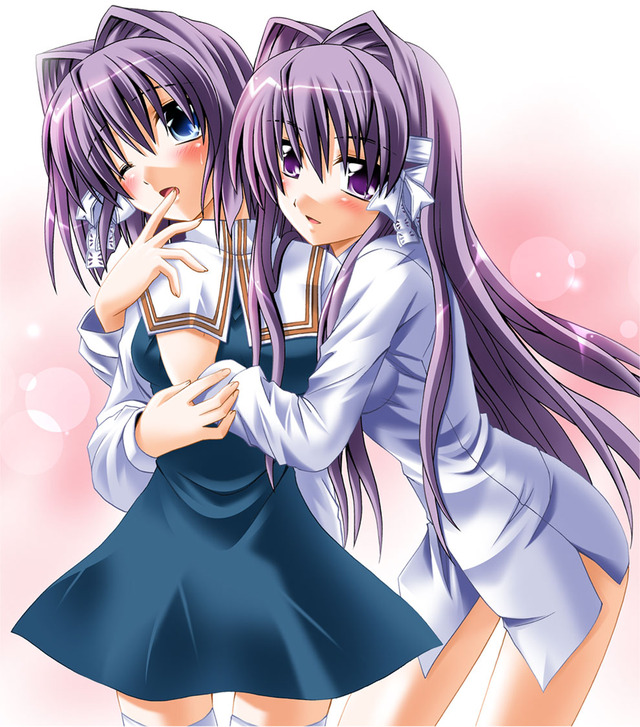 clannad kyou hentai sisters siblings yuri incest girls dblog touching kyou clannad twins multiple raku ryou fujibayashi otoki