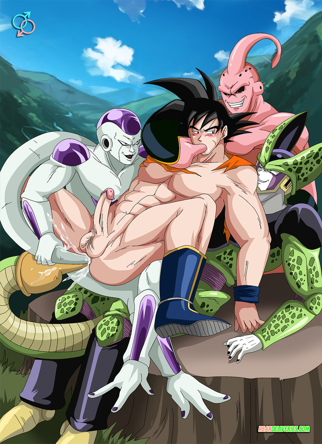 dbz cell hentai hentai son goku yaoi majin hentaikey dragonball cell buu freeza