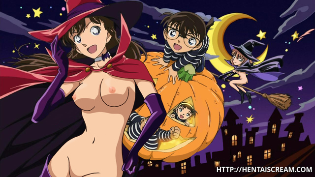 detective conan hentai game hentai this flash loves halloween will ran witch detective tits who conan mouri haibara