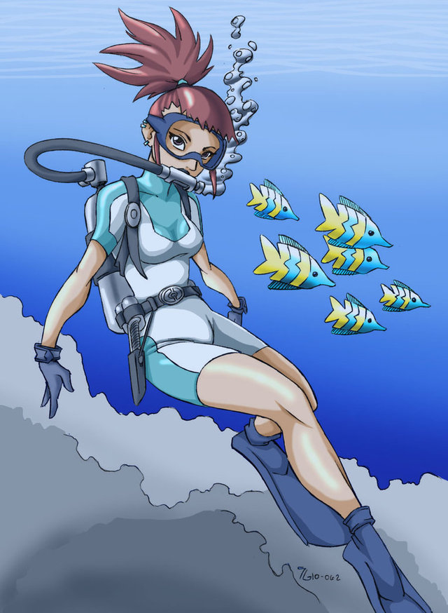 digimon hentai rika pre morelikethis artists rika color digimon scuba dinguheado