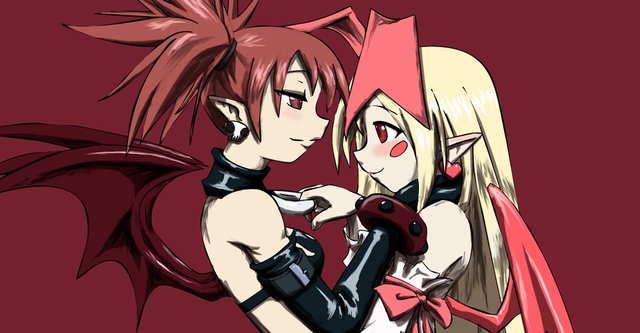 disgaea etna hentai girls breasts wings demon choker disgaea bat