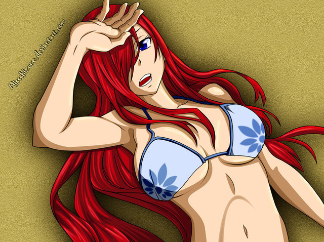 erza hentai doujin morelikethis artists bikini erza missshizune