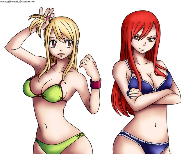 erza hentai manga art lucy erza scarlet heartfilia efeitostark