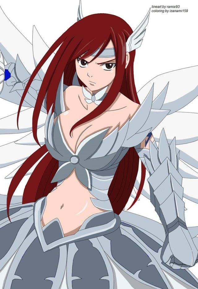 erza scarlet hentai pics angel manga pre morelikethis armor traditional fanart erza scarlet izanami