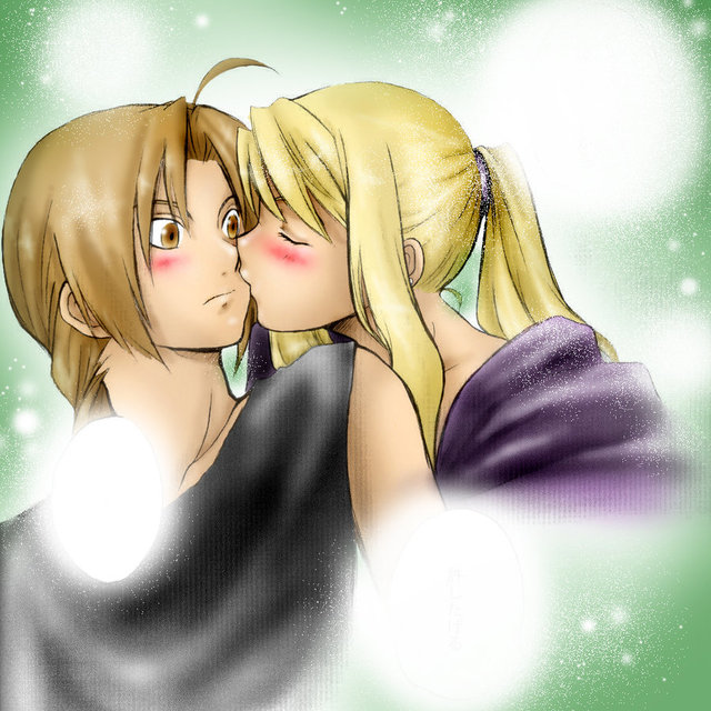 fma winry hentai art color kiss winry fma elmyky