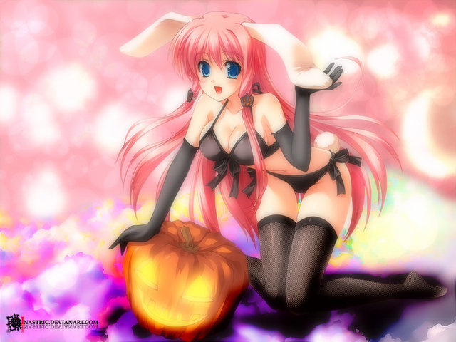 halloween hentai ecchi girl art halloween bunny inastric