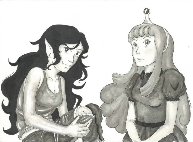 princess bubble gum hentai cartoons time movies adventure morelikethis princess traditional fanart robot bubblegum marceline squint