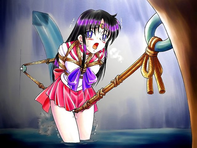 rope bondage hentai bishoujo bdsm behind senshi arms